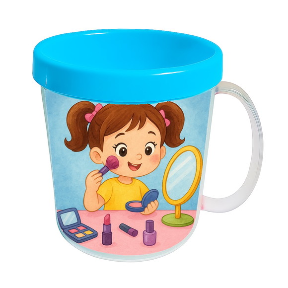 Caneca Acrílica Infantil Personalizada Maquiagem - Imagem 2