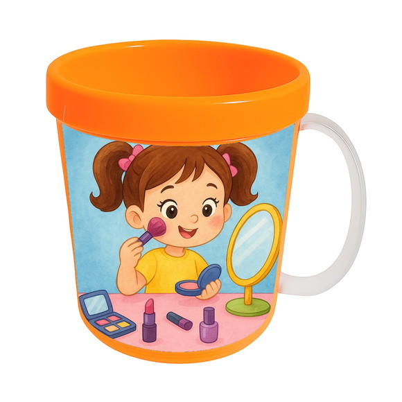 Caneca Acrílica Infantil Personalizada Maquiagem - Imagem 5