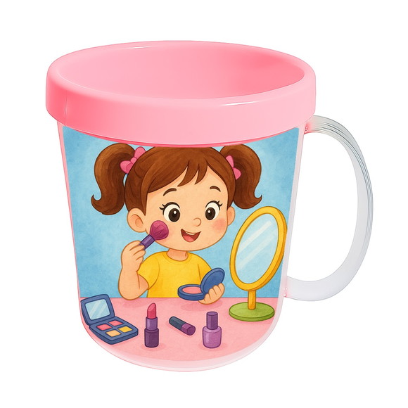 Caneca Acrílica Infantil Personalizada Maquiagem - Imagem 3
