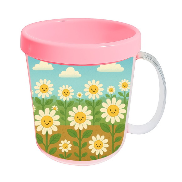 Caneca Acrílica Infantil Personalizada Margaridas - Imagem 3
