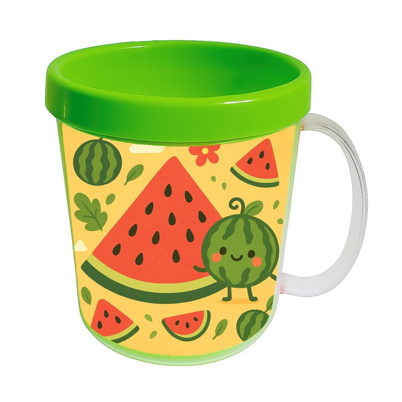 Caneca Acrílica Infantil Personalizada Melancia - Imagem 4