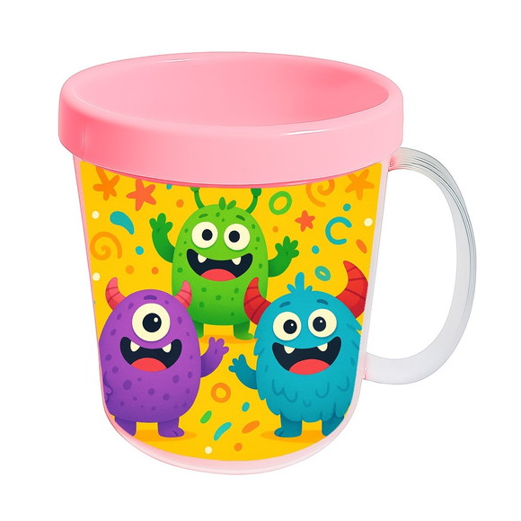 Caneca Acrílica Infantil Personalizada Monstrinhos - Imagem 3