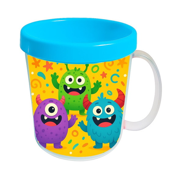 Caneca Acrílica Infantil Personalizada Monstrinhos - Imagem 2