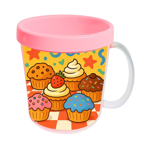 Caneca Acrílica Infantil Personalizada Muffins - Imagem 3