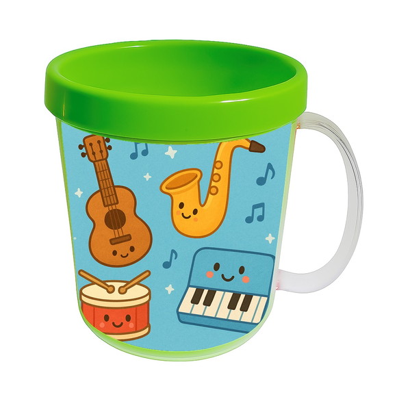 Caneca Acrílica Infantil Personalizada Músicas Instrumentos - Imagem 4