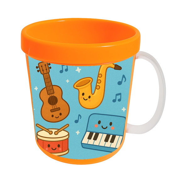 Caneca Acrílica Infantil Personalizada Músicas Instrumentos - Imagem 5