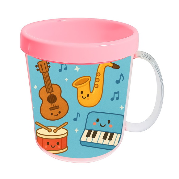 Caneca Acrílica Infantil Personalizada Músicas Instrumentos - Imagem 3