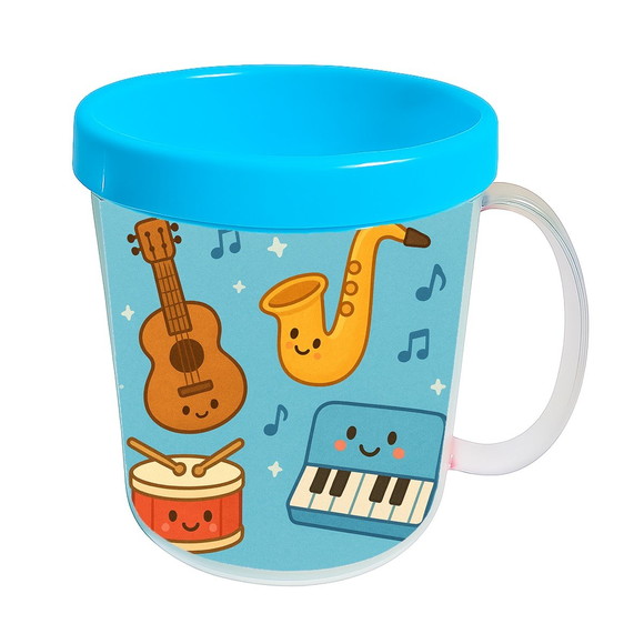 Caneca Acrílica Infantil Personalizada Músicas Instrumentos - Imagem 2