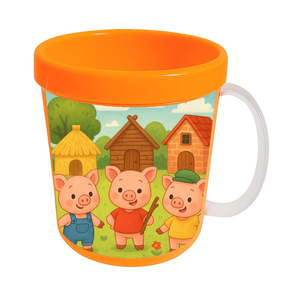 Caneca Acrílica Infantil Personalizada os Três Porquinhos - Imagem 5