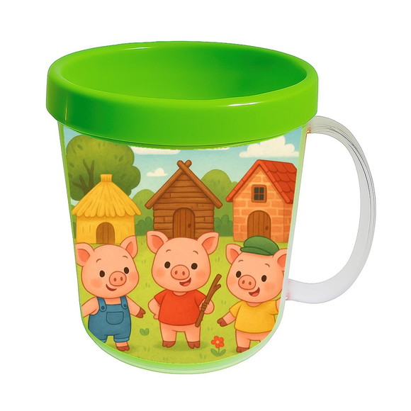 Caneca Acrílica Infantil Personalizada os Três Porquinhos - Imagem 4