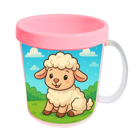 Caneca Acrílica Infantil Personalizada Ovelhinha - Imagem 3