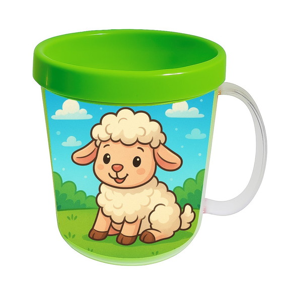 Caneca Acrílica Infantil Personalizada Ovelhinha - Imagem 4