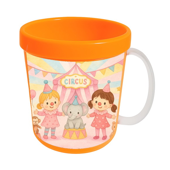 Caneca Acrílica Infantil Personalizada Palhacinhas Aquarela - Imagem 5