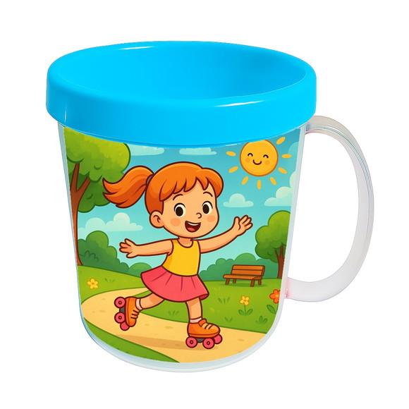 Caneca Acrílica Infantil Personalizada Patins - Imagem 2