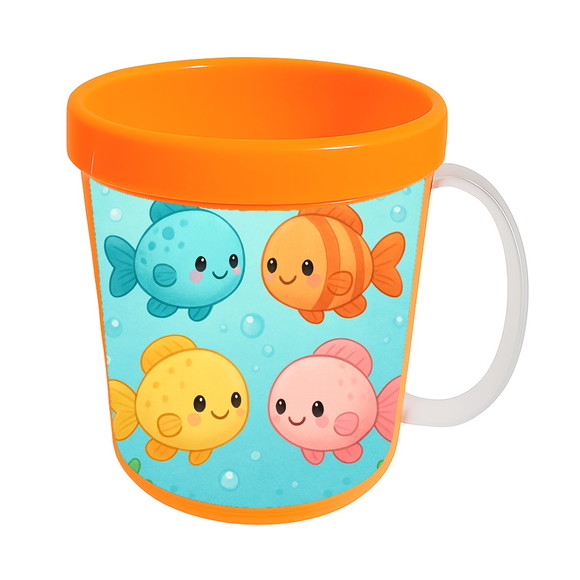 Caneca Acrílica Infantil Personalizada Peixinhos Baby - Imagem 5