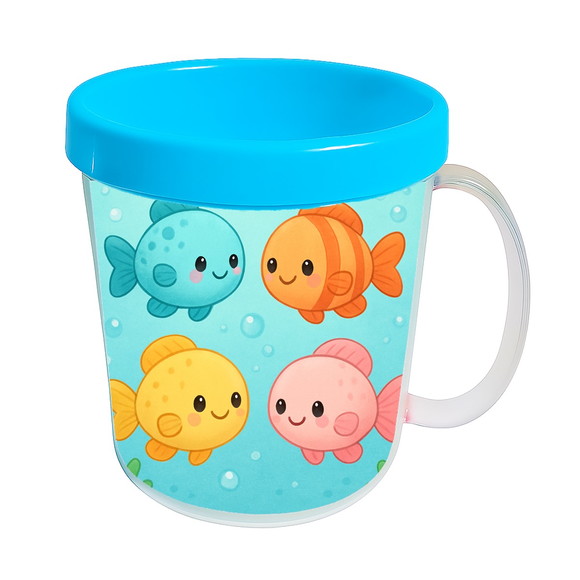Caneca Acrílica Infantil Personalizada Peixinhos Baby - Imagem 2