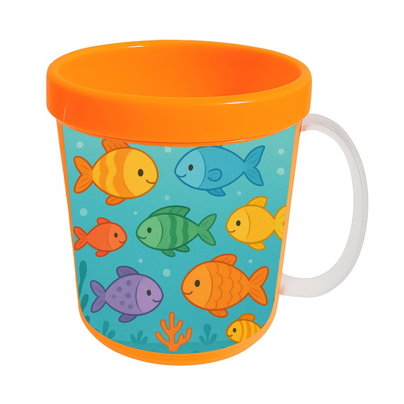 Caneca Acrílica Infantil Personalizada Peixinhos Coloridos - Imagem 5