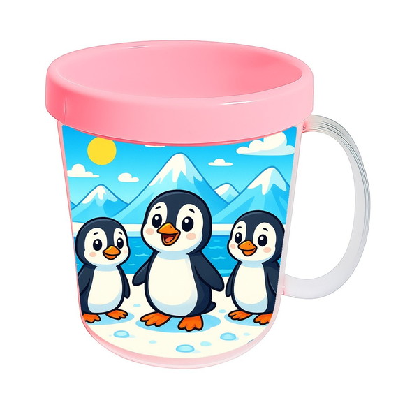 Caneca Acrílica Infantil Personalizada Pinguins - Imagem 3