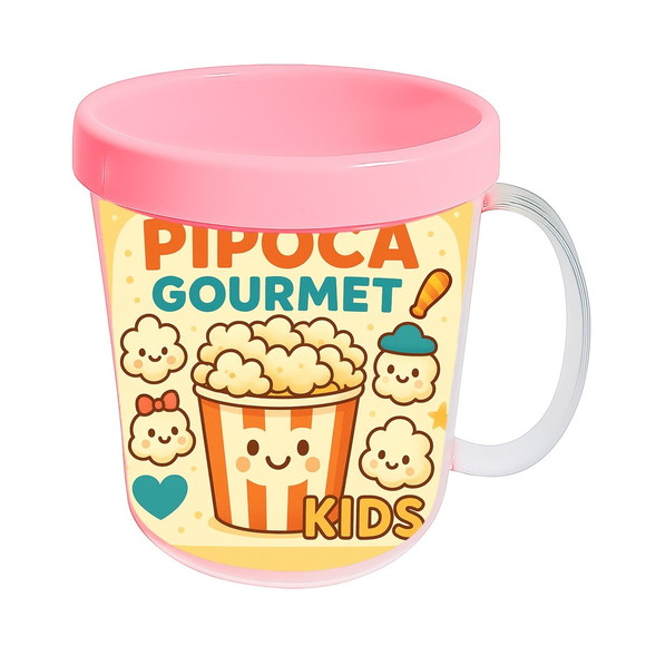 Caneca Acrílica Infantil Personalizada Pipoca Gourmet Kids - Imagem 3