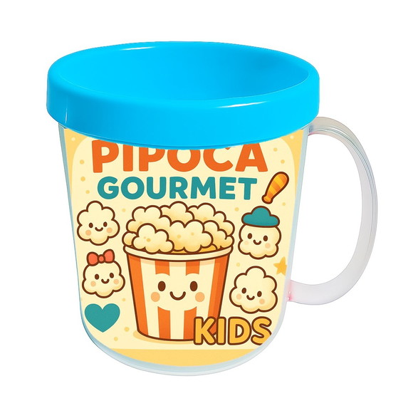 Caneca Acrílica Infantil Personalizada Pipoca Gourmet Kids - Imagem 2