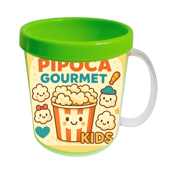 Caneca Acrílica Infantil Personalizada Pipoca Gourmet Kids - Imagem 4