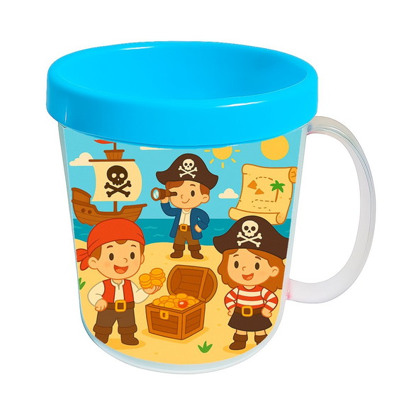 Caneca Acrílica Infantil Personalizada Piratas - Imagem 2