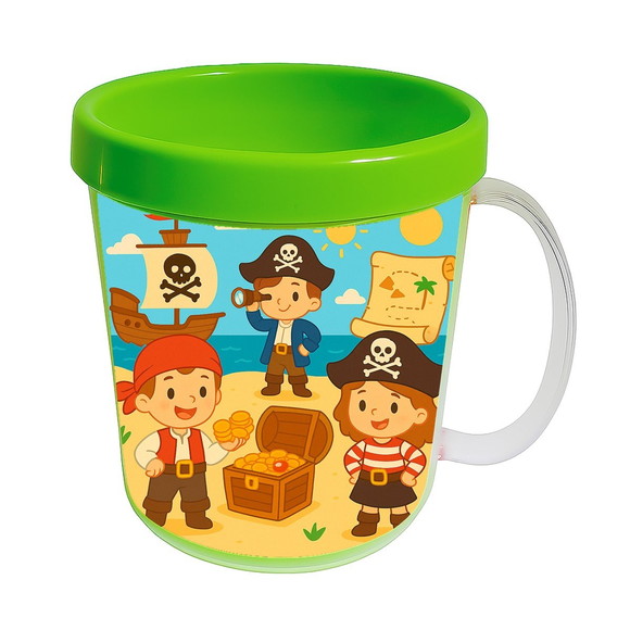 Caneca Acrílica Infantil Personalizada Piratas - Imagem 4