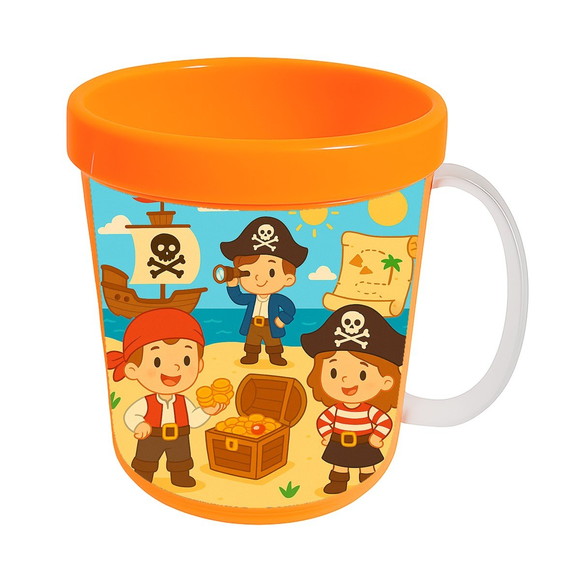 Caneca Acrílica Infantil Personalizada Piratas - Imagem 5