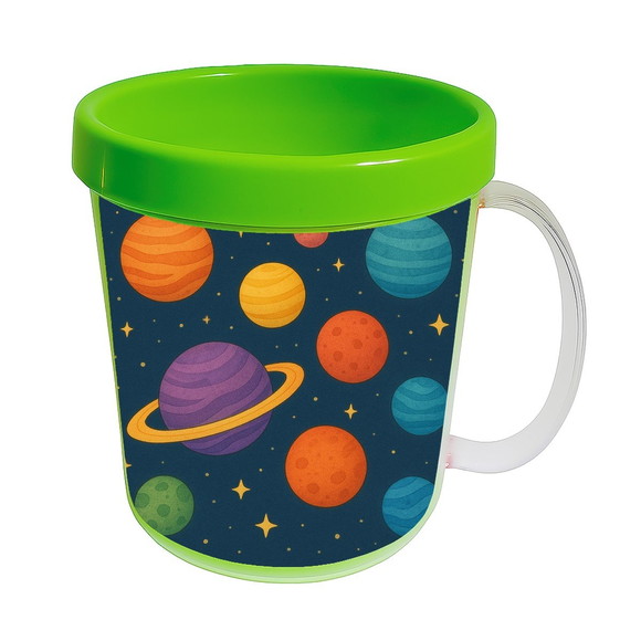 Caneca Acrílica Infantil Personalizada Planetas Coloridos - Imagem 4