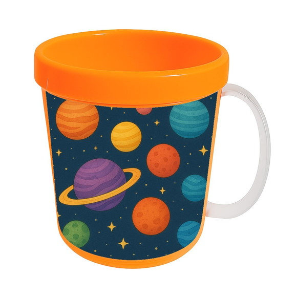 Caneca Acrílica Infantil Personalizada Planetas Coloridos - Imagem 5