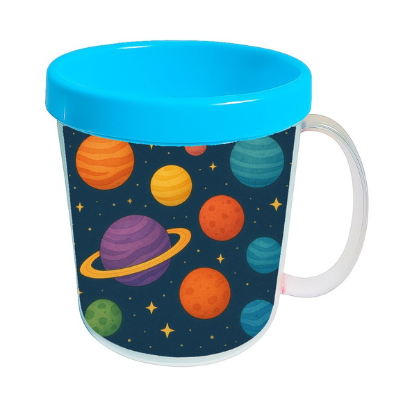 Caneca Acrílica Infantil Personalizada Planetas Coloridos - Imagem 2