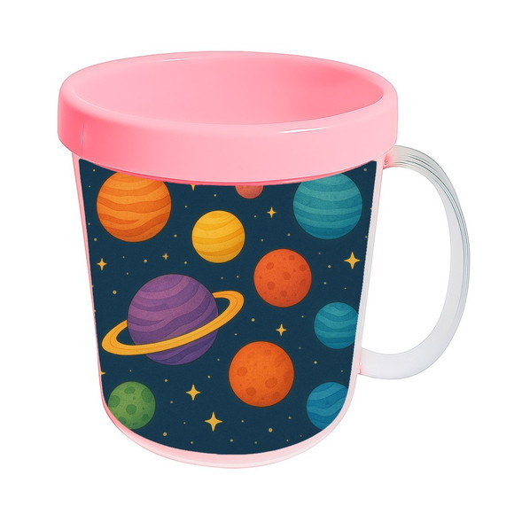 Caneca Acrílica Infantil Personalizada Planetas Coloridos - Imagem 3