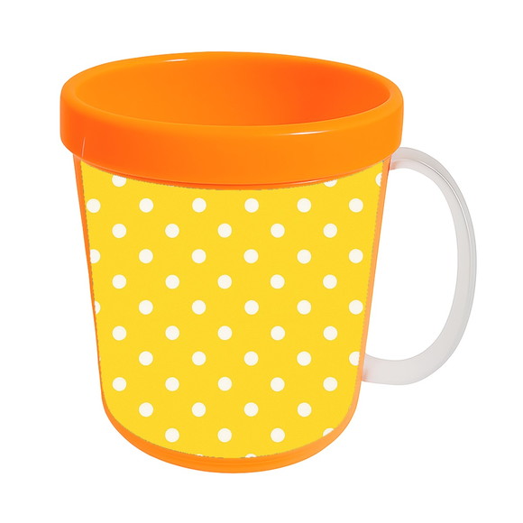 Caneca Acrílica Infantil Personalizada Poá Amarelo - Imagem 5