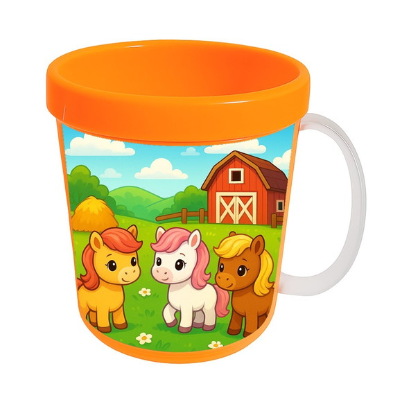 Caneca Acrílica Infantil Personalizada Pôneis - Imagem 5