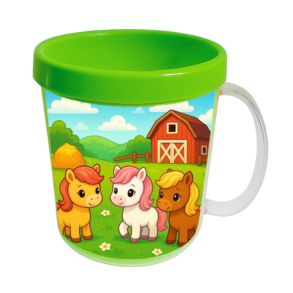 Caneca Acrílica Infantil Personalizada Pôneis - Imagem 4
