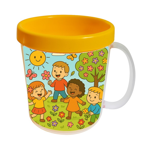 Caneca Acrílica Infantil Personalizada Primavera Divertida