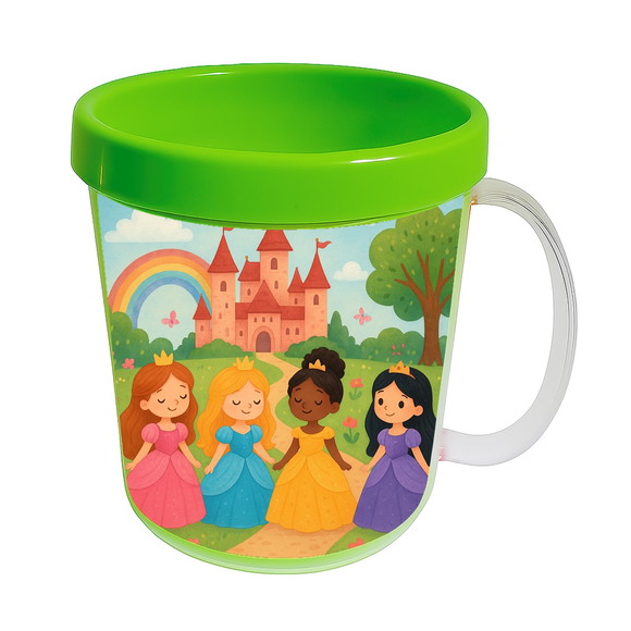 Caneca Acrílica Infantil Personalizada Princesas Encantadas - Imagem 4