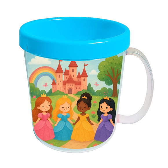 Caneca Acrílica Infantil Personalizada Princesas Encantadas - Imagem 2