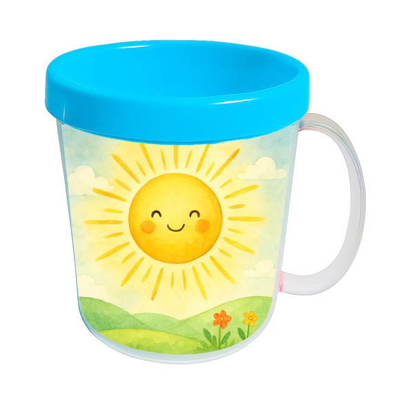 Caneca Acrílica Infantil Personalizada Raio de Sol Aquarela - Imagem 2