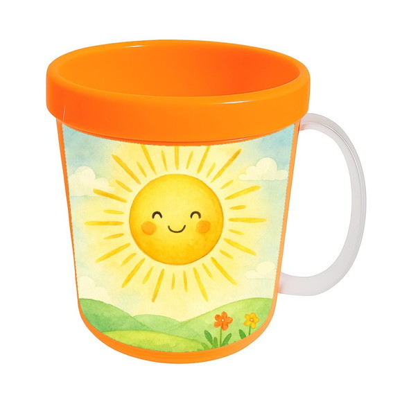Caneca Acrílica Infantil Personalizada Raio de Sol Aquarela - Imagem 5