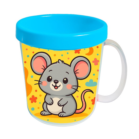 Caneca Acrílica Infantil Personalizada Ratinho Fofo - Imagem 2