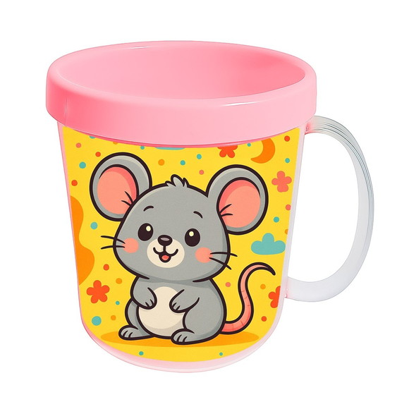 Caneca Acrílica Infantil Personalizada Ratinho Fofo - Imagem 3