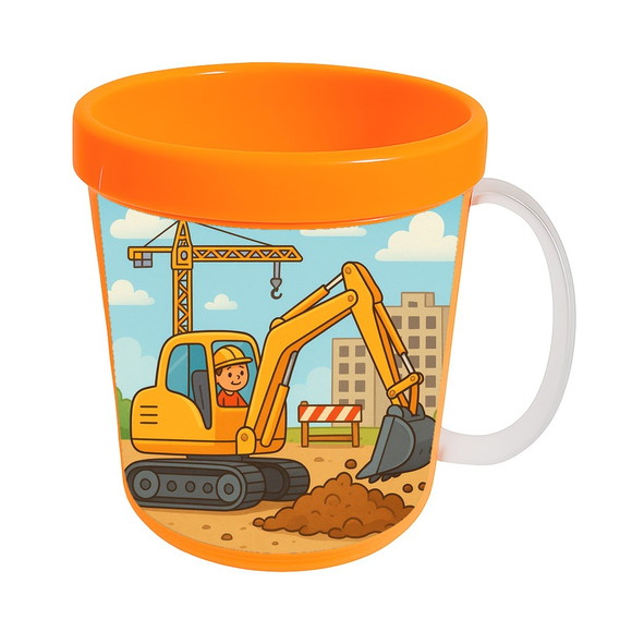 Caneca Acrílica Infantil Personalizada Retroescavadeira - Imagem 5