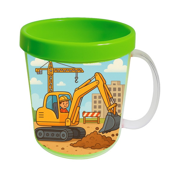Caneca Acrílica Infantil Personalizada Retroescavadeira - Imagem 4