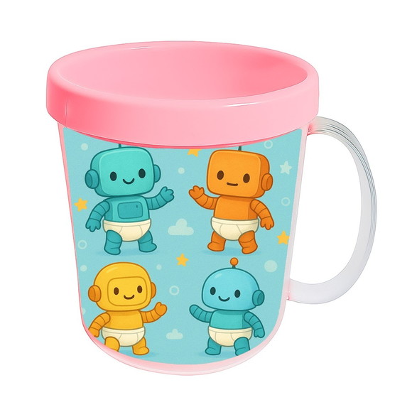 Caneca Acrílica Infantil Personalizada Robôs Baby - Imagem 3