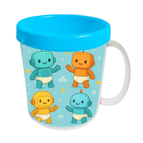 Caneca Acrílica Infantil Personalizada Robôs Baby - Imagem 2
