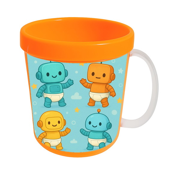 Caneca Acrílica Infantil Personalizada Robôs Baby - Imagem 5