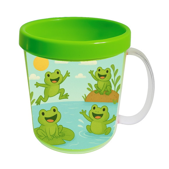 Caneca Acrílica Infantil Personalizada Sapos Divertidos - Imagem 4