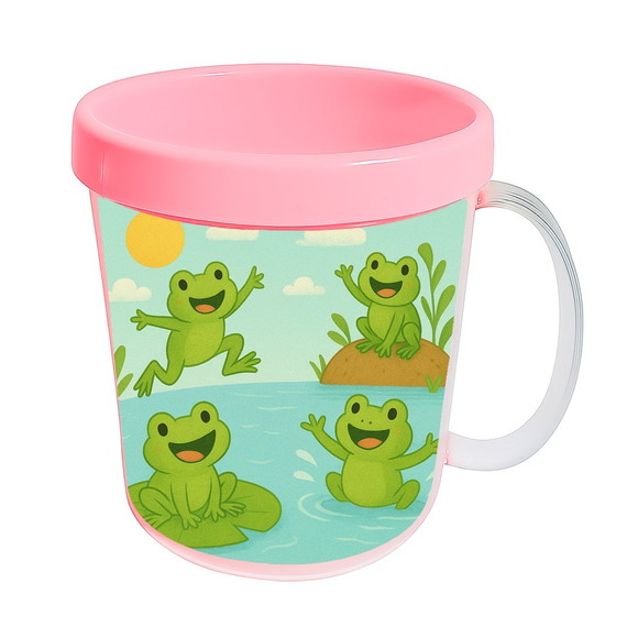 Caneca Acrílica Infantil Personalizada Sapos Divertidos - Imagem 3