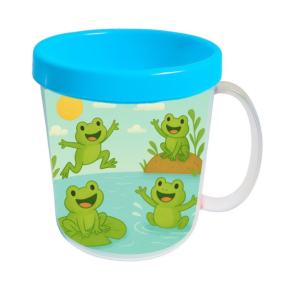 Caneca Acrílica Infantil Personalizada Sapos Divertidos - Imagem 2